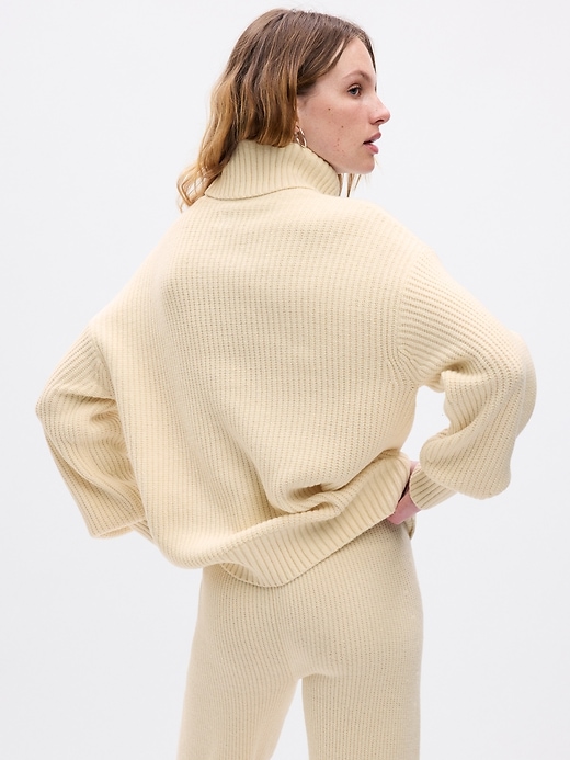 2 of 8 showing, with the color birch beige of product CashSoft Turtleneck Sweater