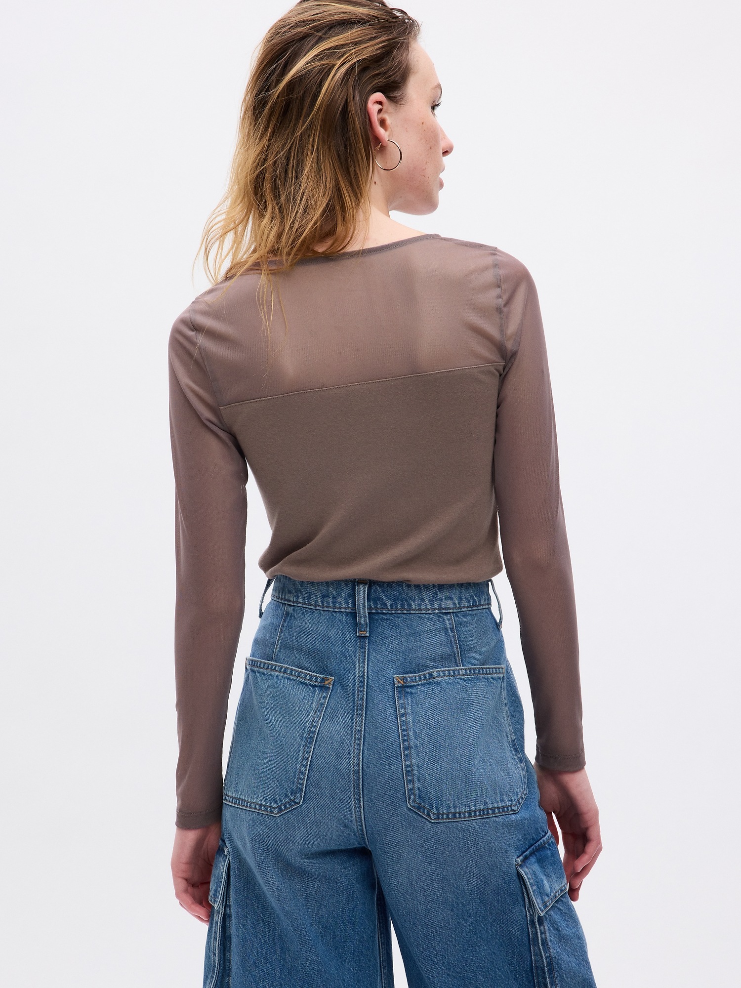 Modern Crewneck Mesh T-Shirt | Gap