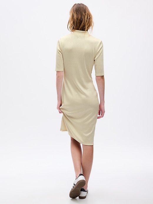Image number 8 showing, Mockneck Rib Midi Dress