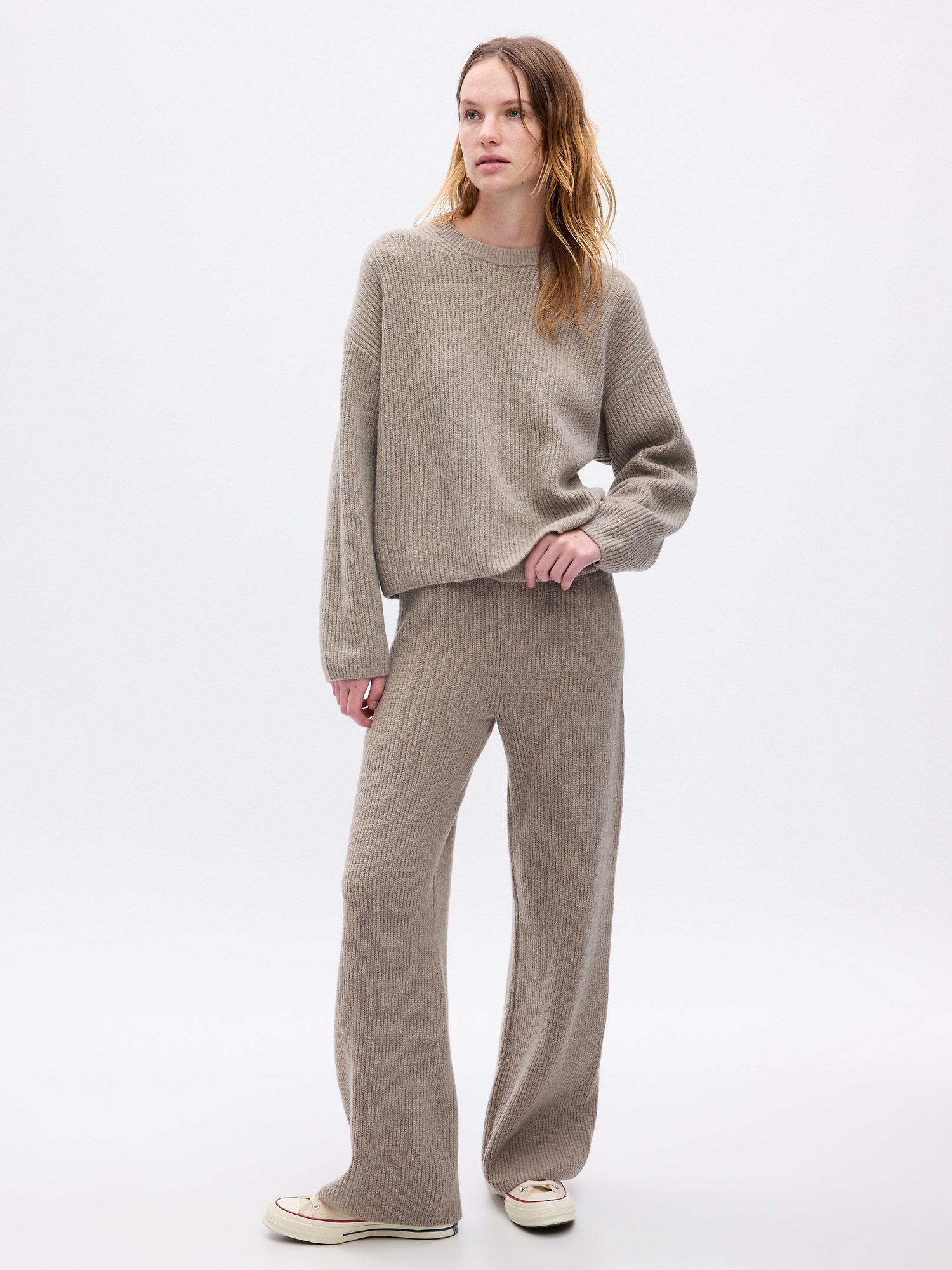 CashSoft Shaker Stitch Sweater Pants Gap