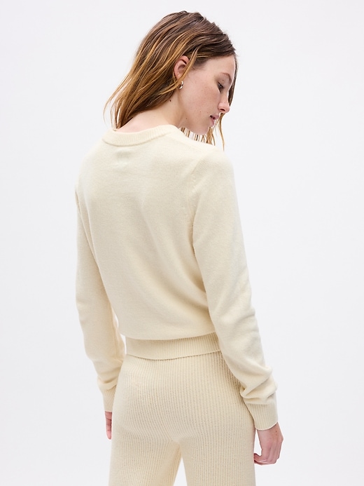 2 of 8 showing, with the color birch beige of product CashSoft Crewneck Sweater