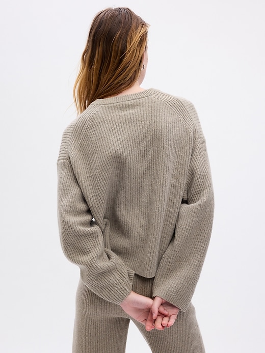 Image number 2 showing, CashSoft Shaker-Stitch Relaxed Sweater