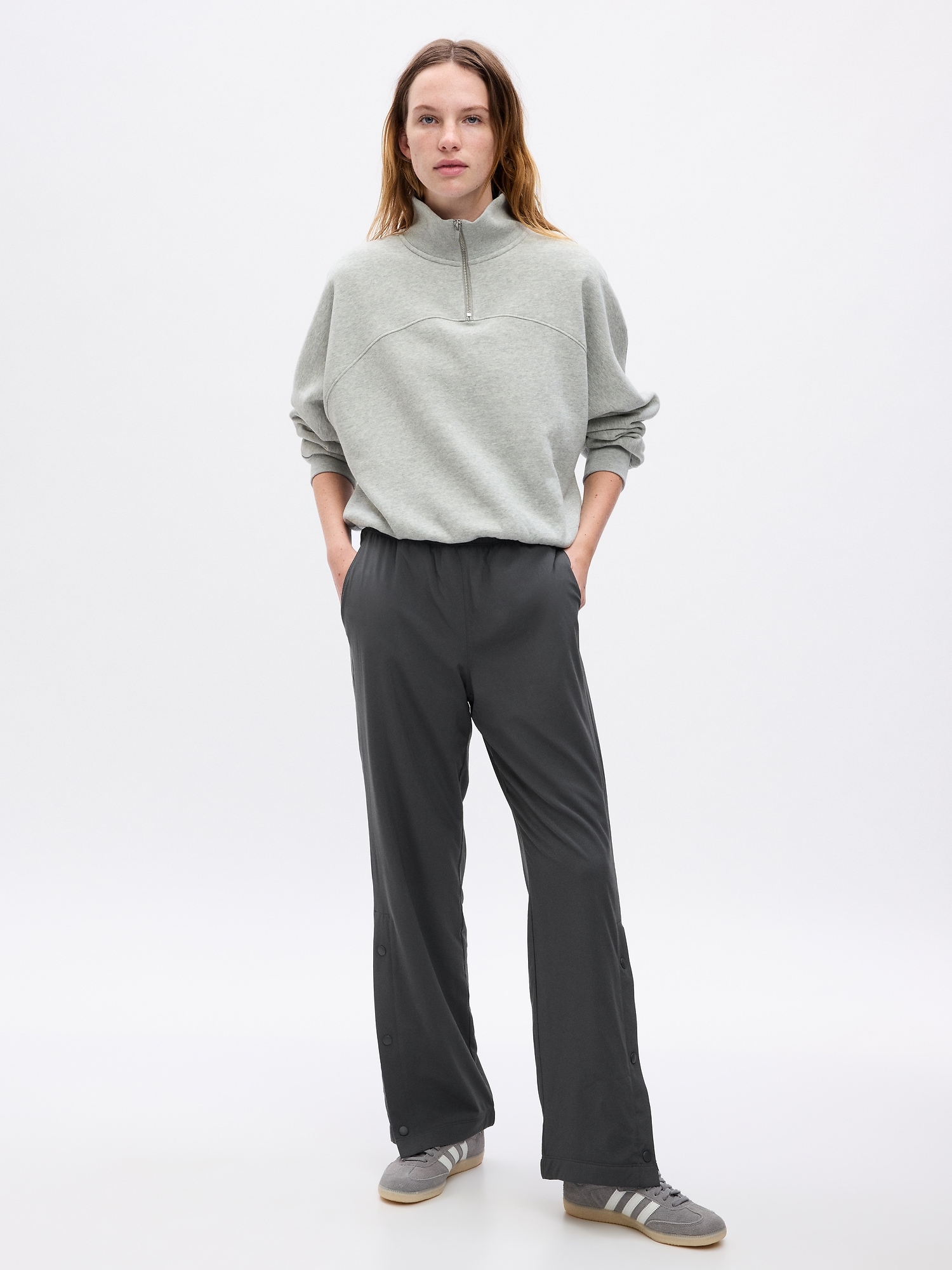 Fleece-Lined Snap-Hem | Sweatpants Gap GapFit