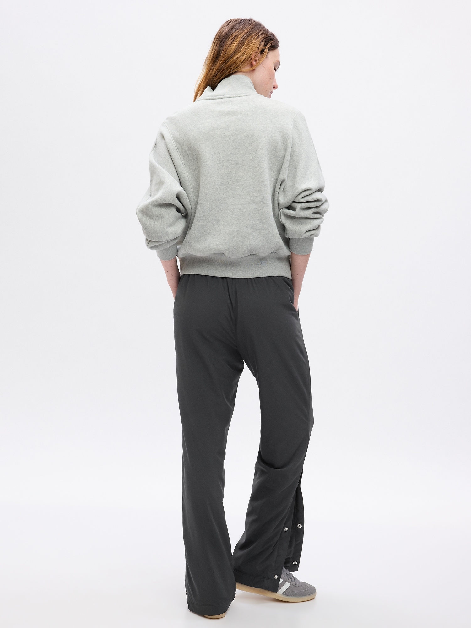 GapFit Snap-Hem Fleece-Lined Sweatpants | Gap