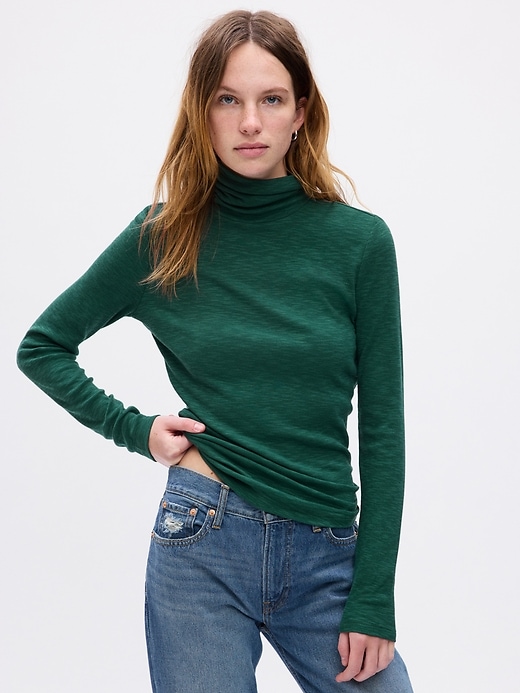 Essential Rib Turtleneck T Shirt Gap