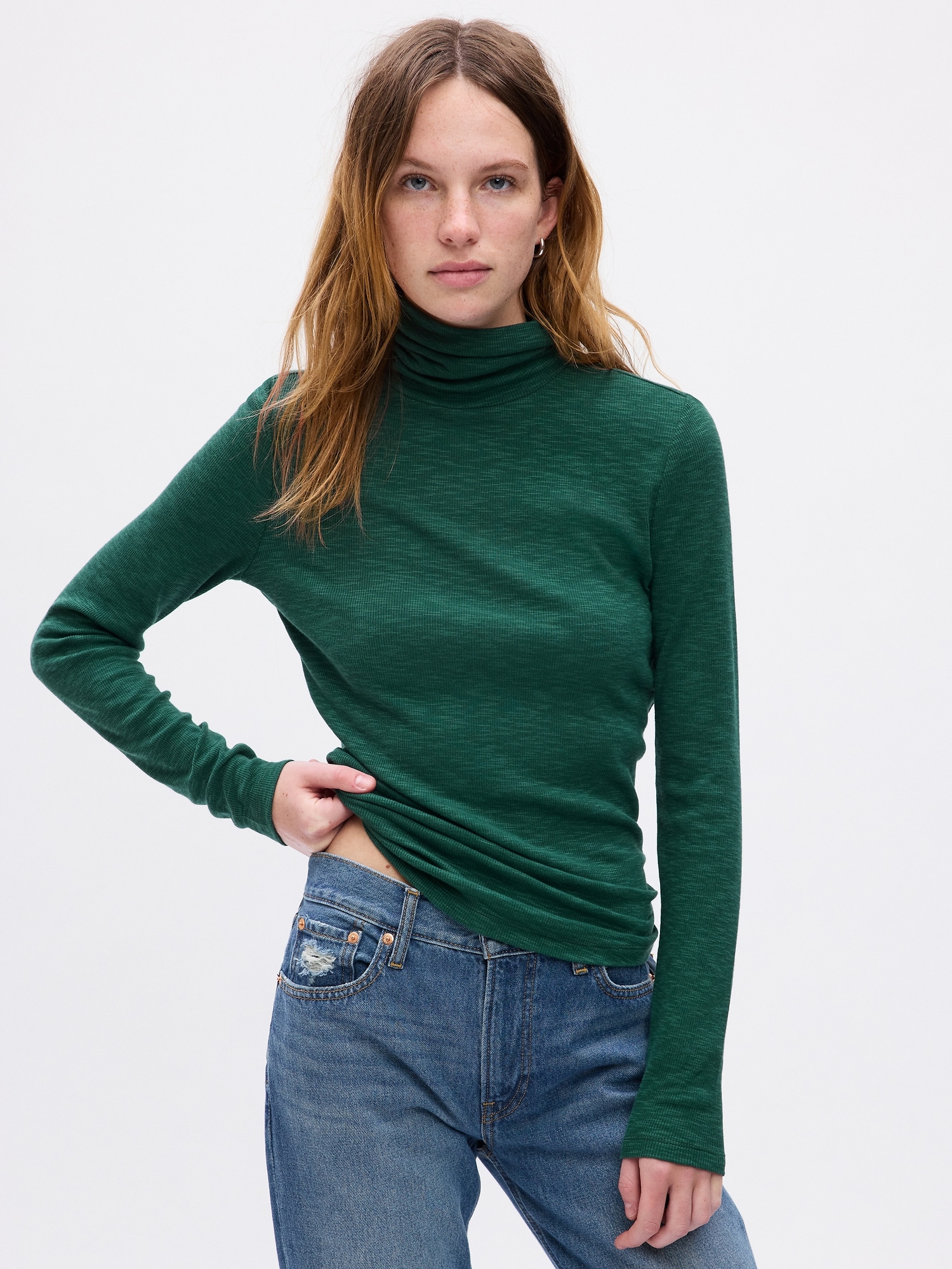 Gap Essential Rib Turtleneck T-Shirt