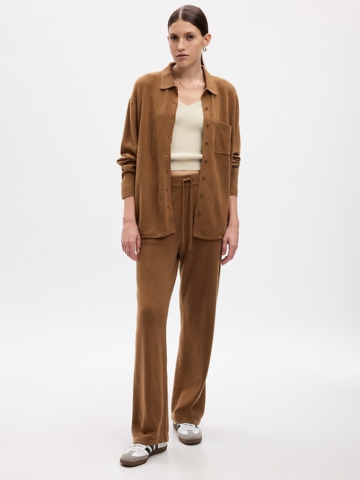 1 of 8 showing, with the color cocoa powder brown of product CashSoft Big Shirt