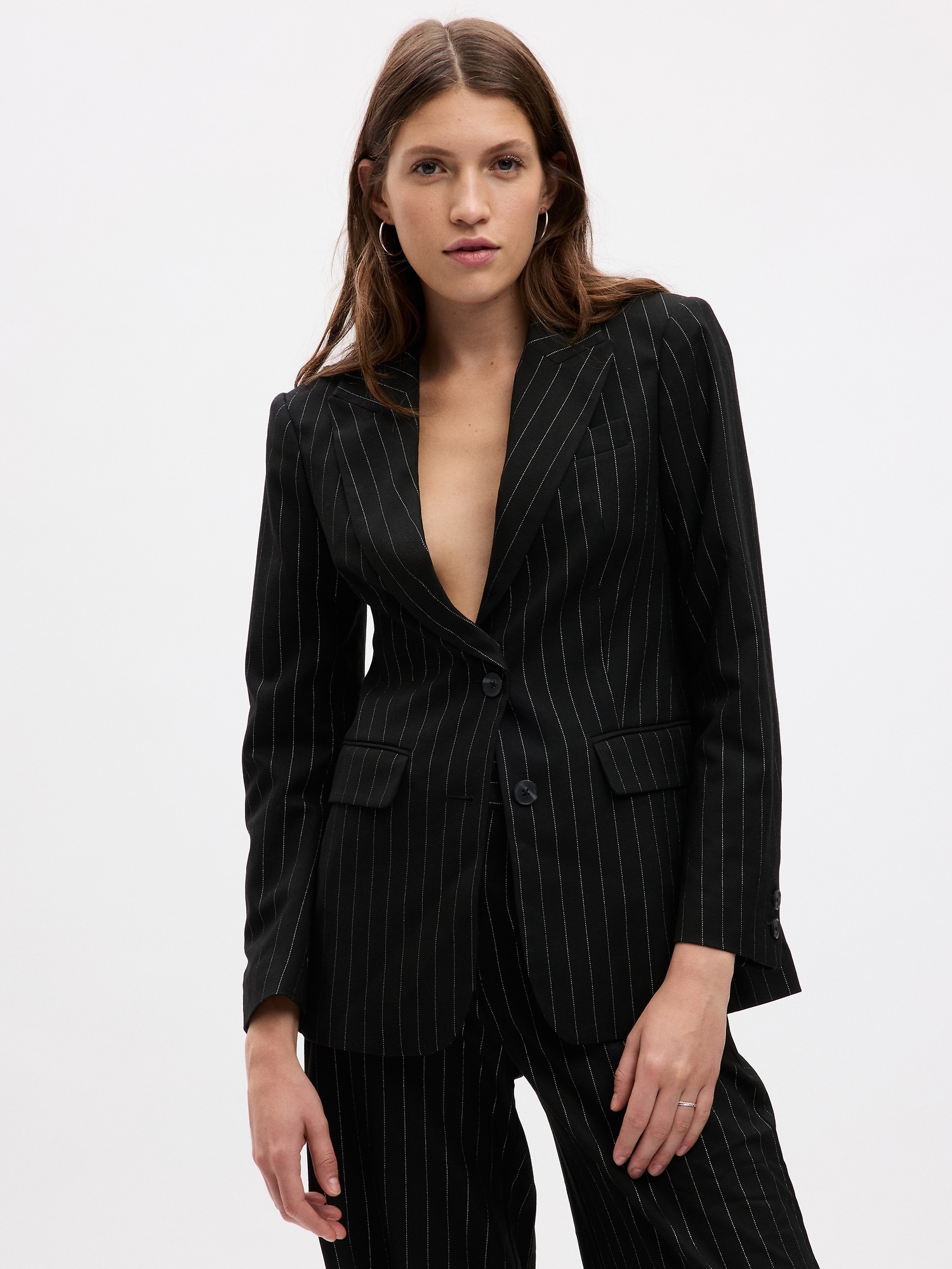 Metallic Stripe Blazer