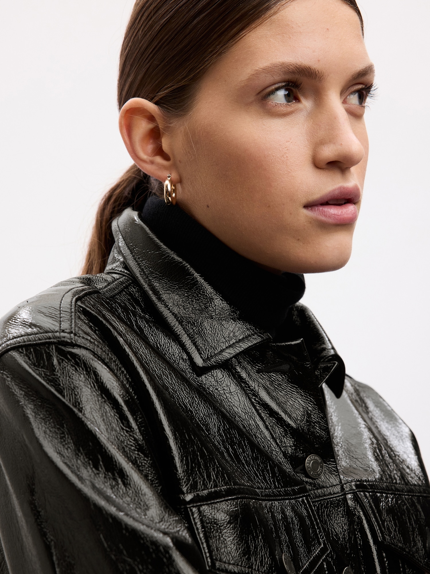 Vegan Patent Leather Icon Jacket Gap