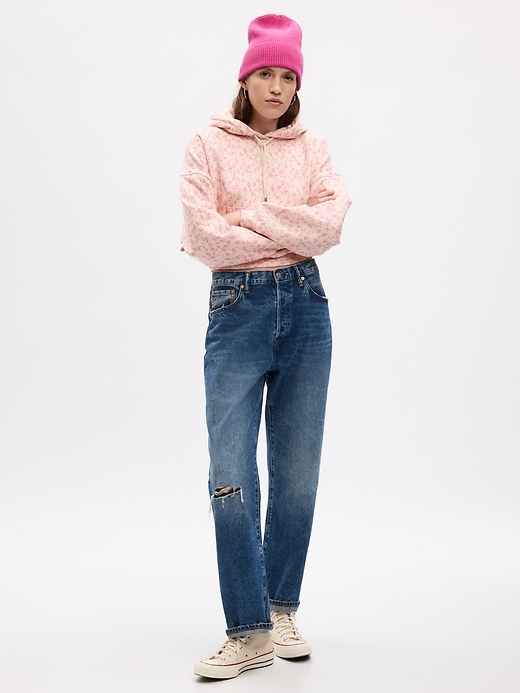 Gap × LoveShackFancy Floral Cropped Logo Hoodie | Gap