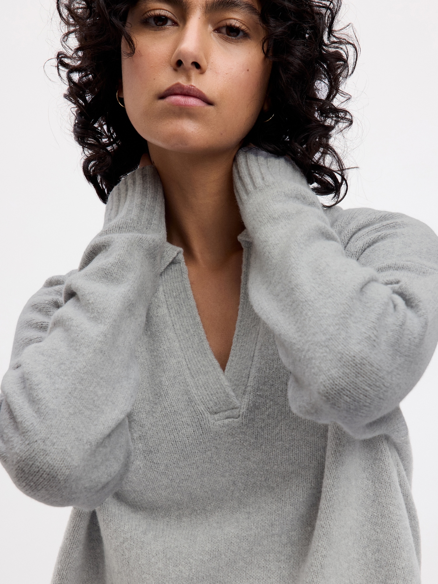 CashSoft Polo Mini Sweater Dress Gap