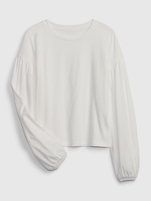 1 of 8 showing, with the color new off white of product Kids Softspun Balloon Sleeve T-Shirt