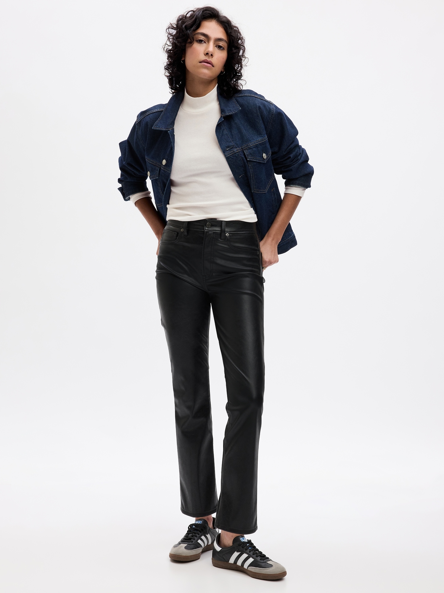 Gap High Rise Vegan Leather Vintage Slim Pants