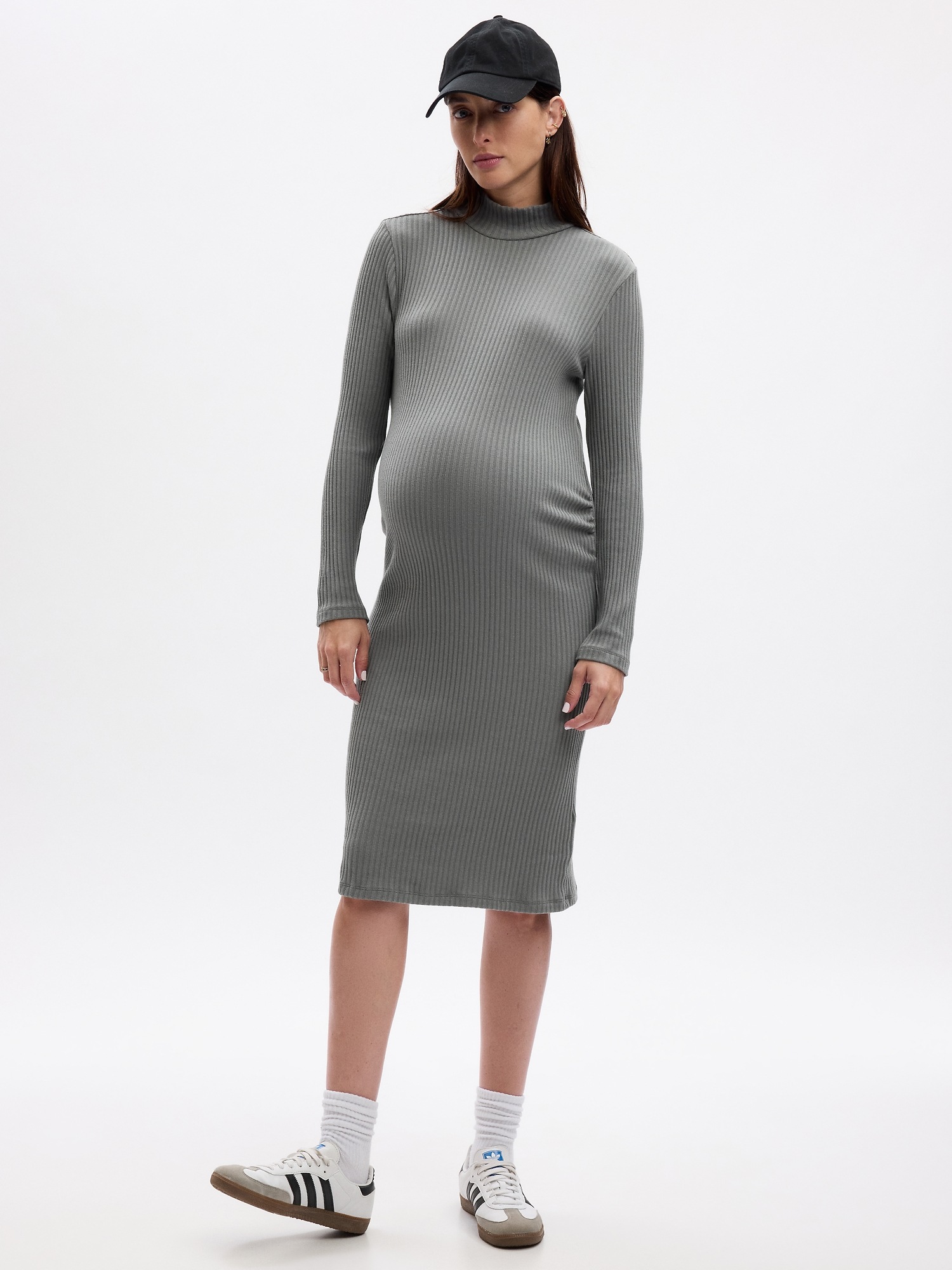 Maternity Rib Midi Sweater Dress Gap