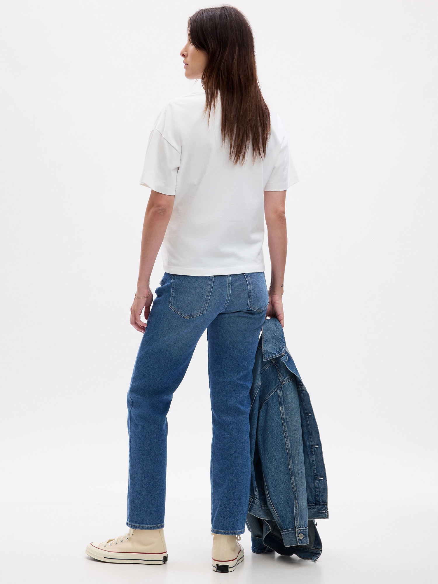 Maternity Inset Panel Girlfriend Jeans