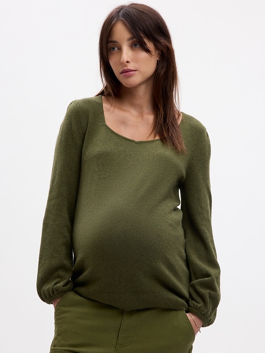 Image number 2 showing, Maternity Sweetheart Sweater