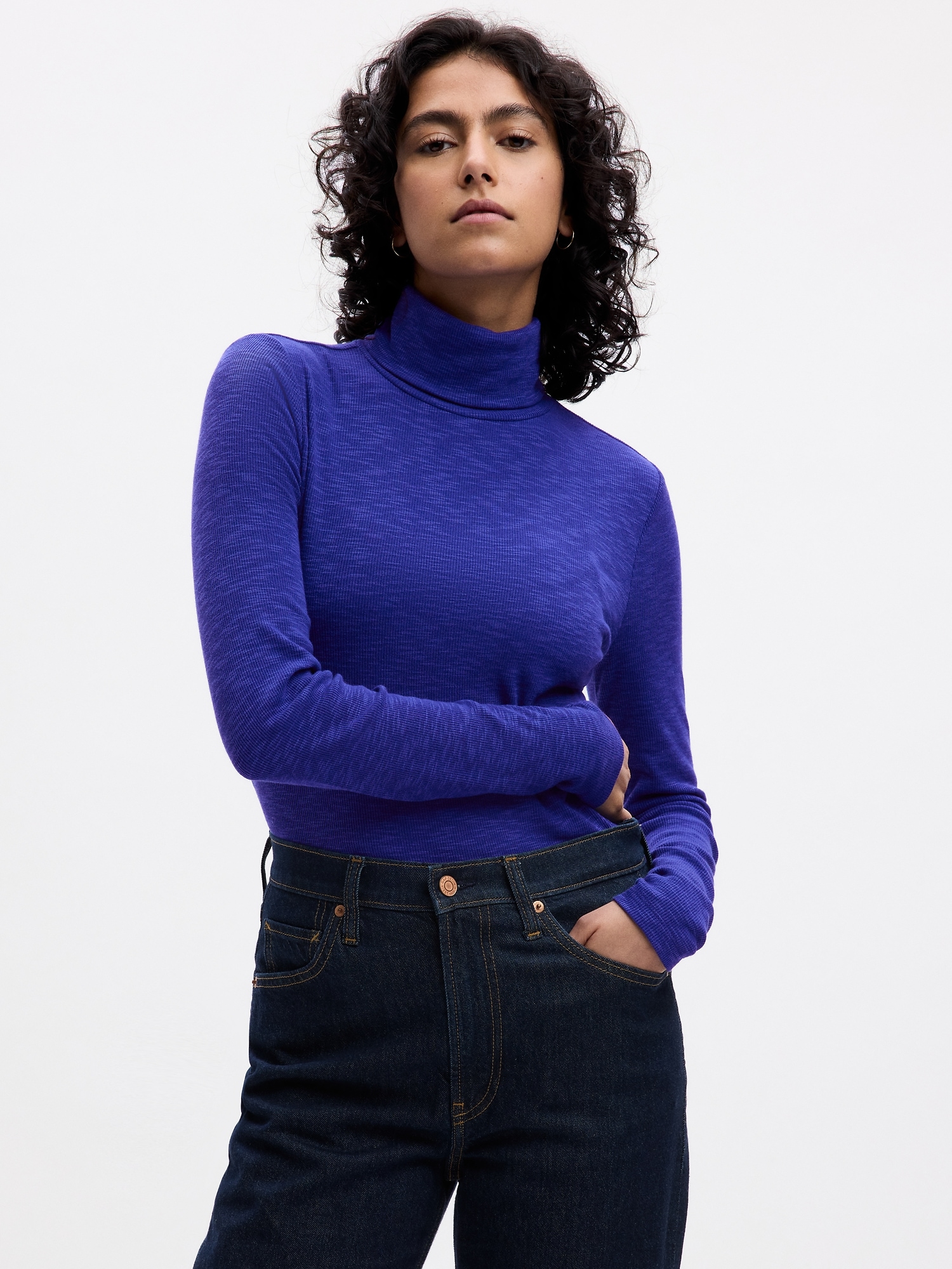 Essential Rib Turtleneck T-Shirt | Gap