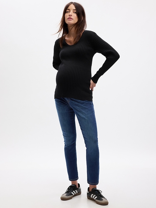 Image number 1 showing, Maternity True Waistband Full Panel Vintage Slim Jeans