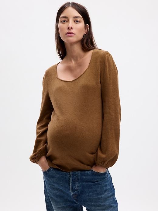 Image number 5 showing, Maternity Sweetheart Sweater