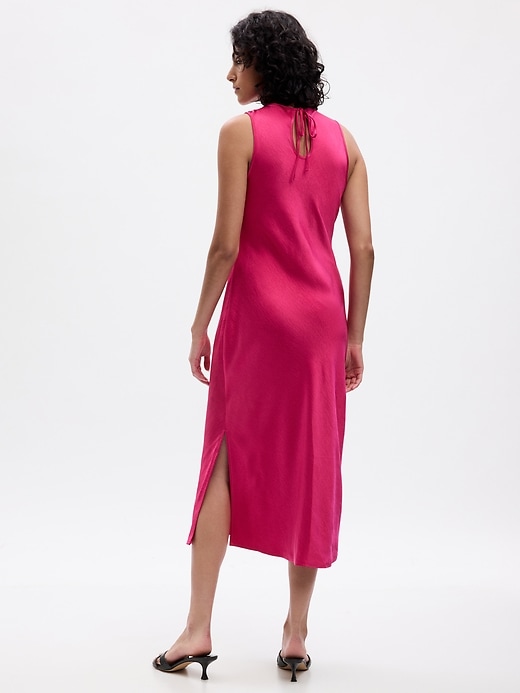 knee length dresses for ladies Kristen Formal Satin Cowl Neck Midi Dress