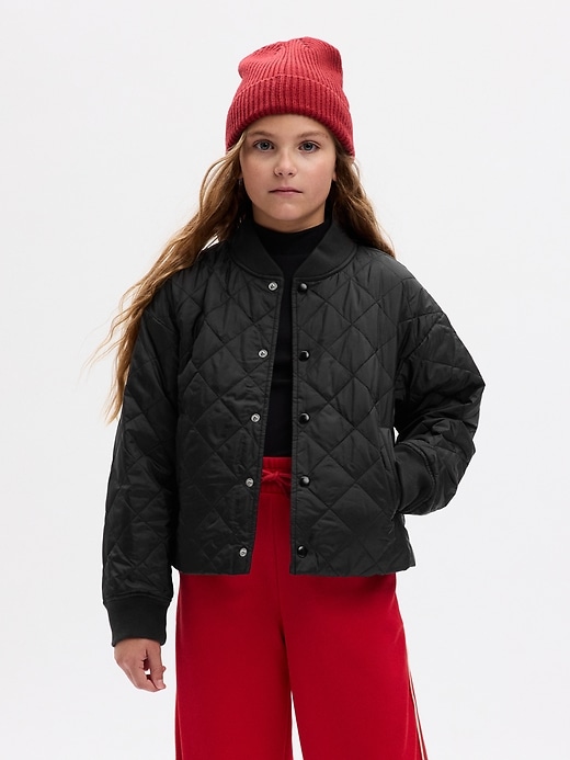 Image number 1 showing, Kids Recycled Lightweight Quilted Puffer Jacket