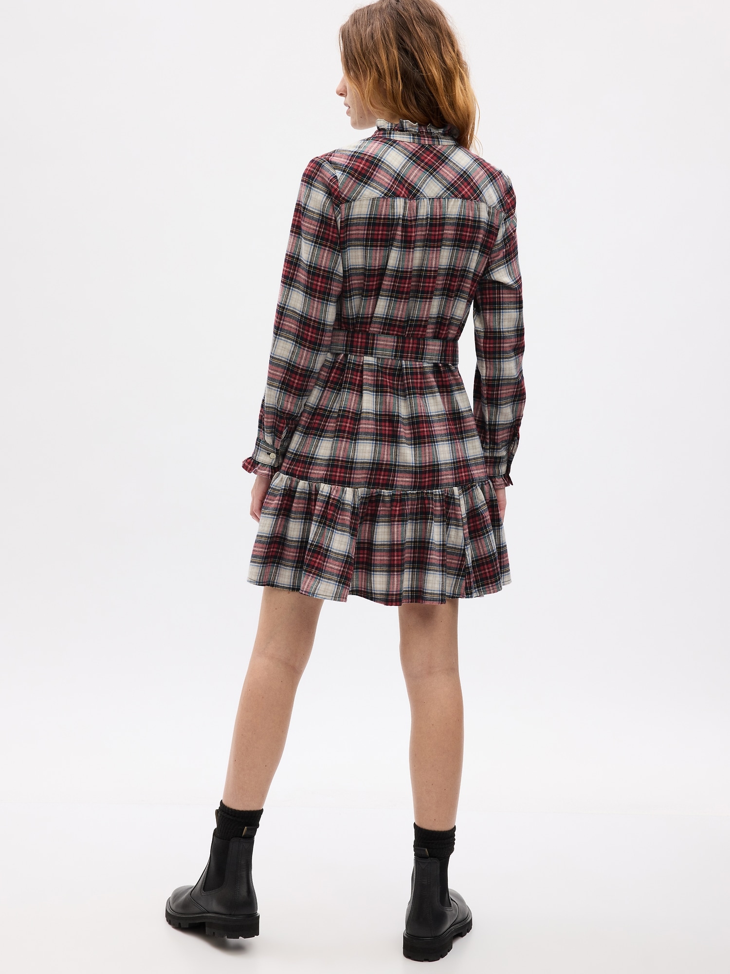 Plaid Tiered Mini Dress | Gap