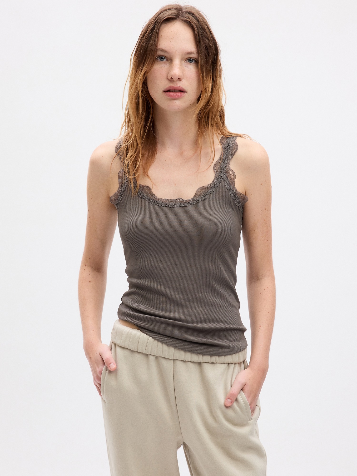 Modal Lace PJ Tank Top