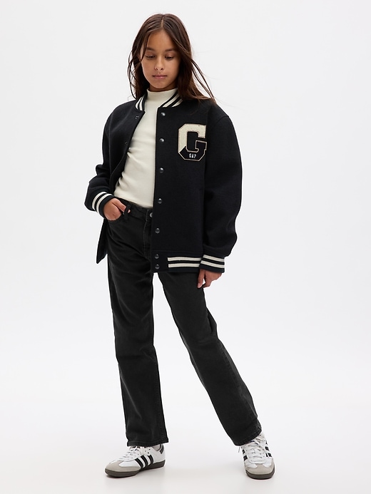 1 of 8 showing, with the color black wash of product Kids High Rise '90s Loose Jeans