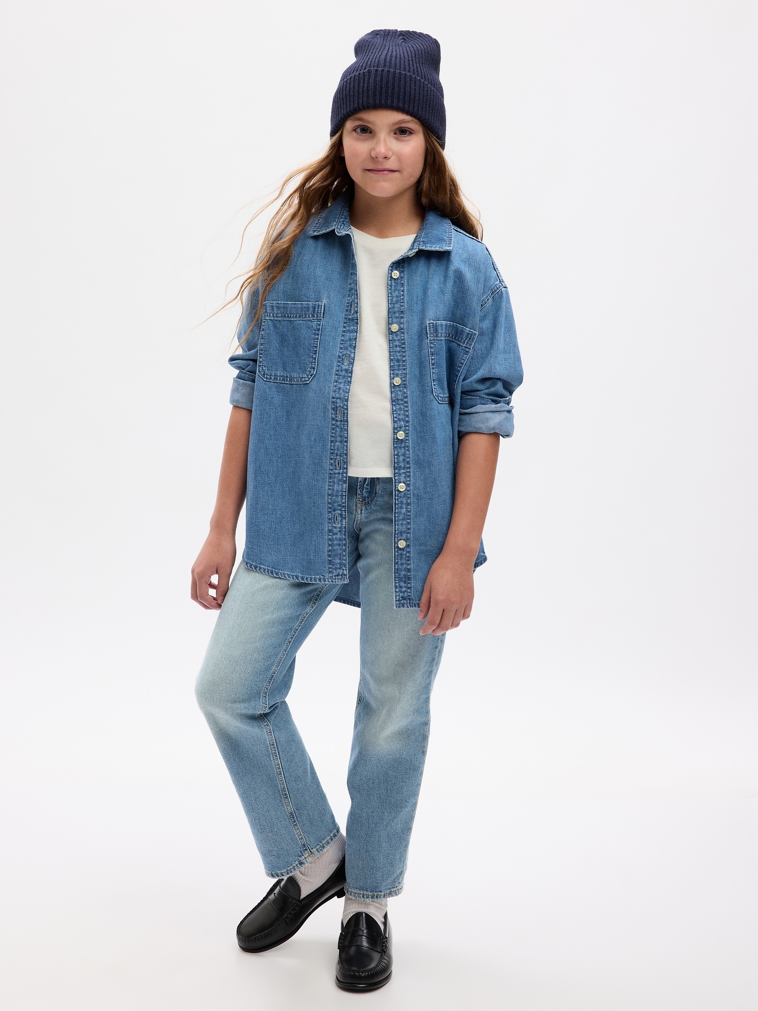 Kids High Rise 90s Loose Jeans