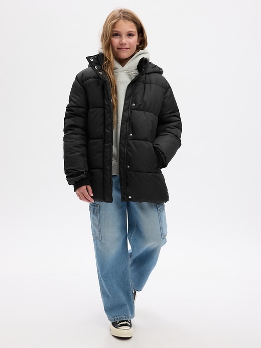 Gap heavyweight hooded puffer jacket online