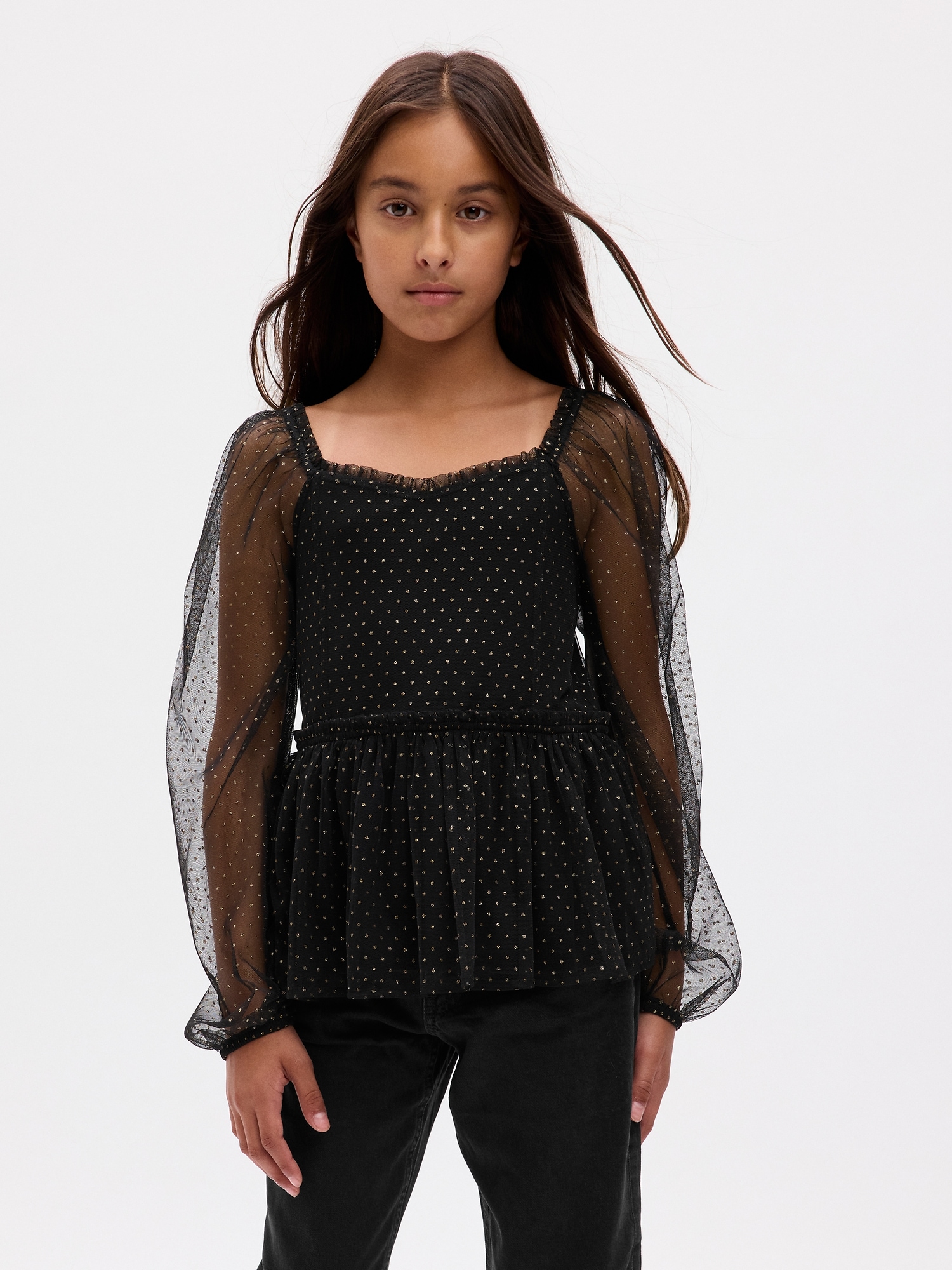 Kids Print Ruched Top