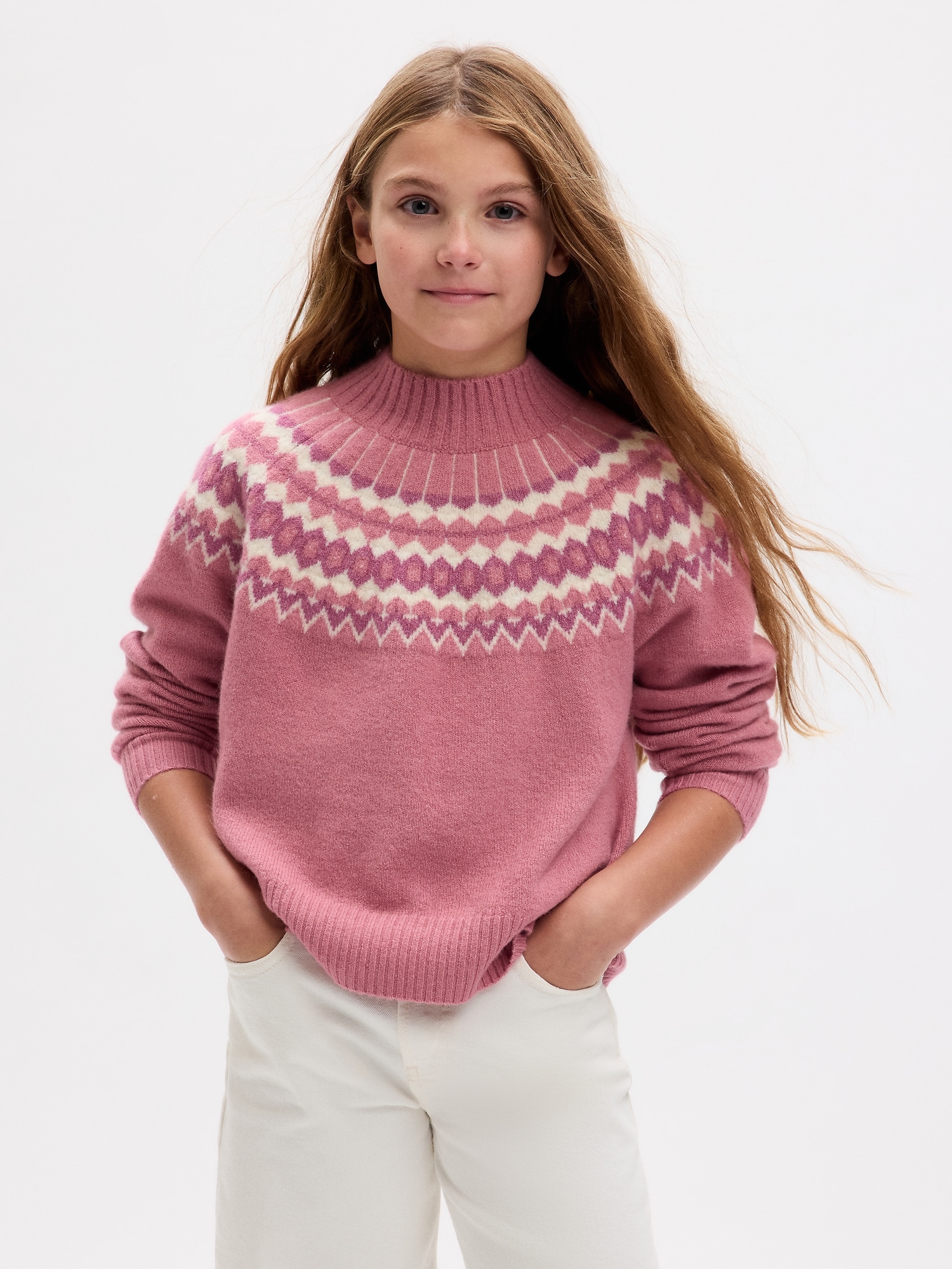 Gap Kids Fair Isle Mockneck Sweater