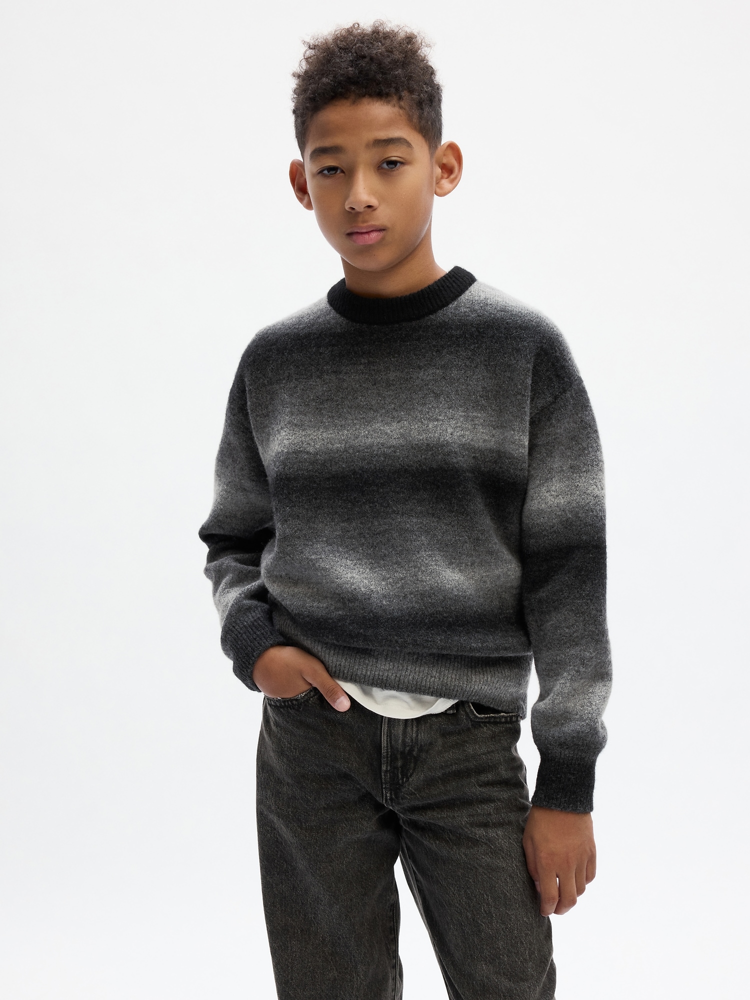 Kids Ombre Crewneck Sweater