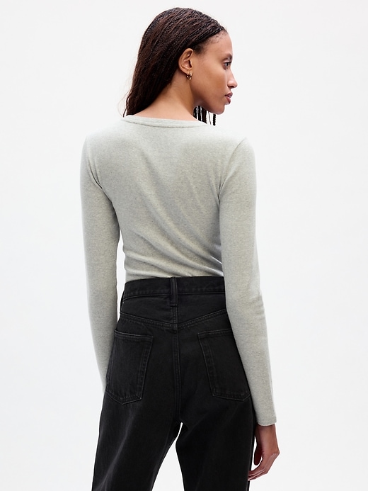2 of 8 showing, with the color heather grey of product Modern T-Shirt Bodysuit