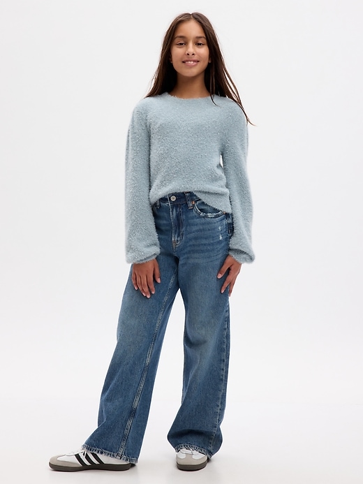 Image number 1 showing, Kids Metallic Shine Pullover Sweater