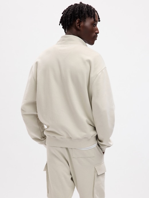 2 of 8 showing, with the color regular grey of product Heavyweight Quarter-Zip Pullover