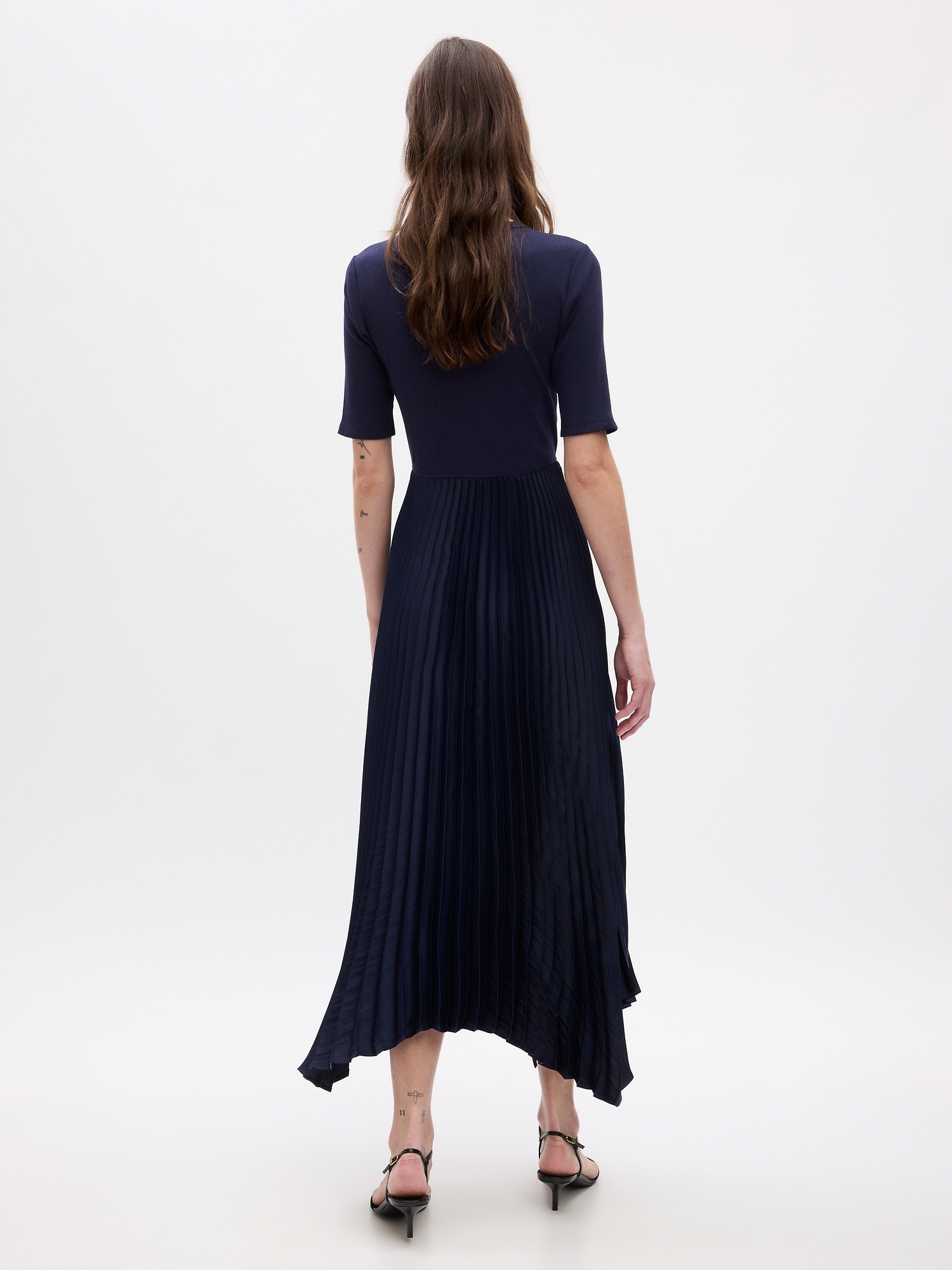 Satin Pleated Midi Dress | Gap