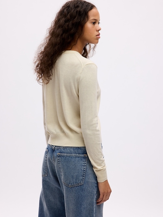 2 of 8 showing, with the color chino beige of product Lightweight CashSoft Cardigan