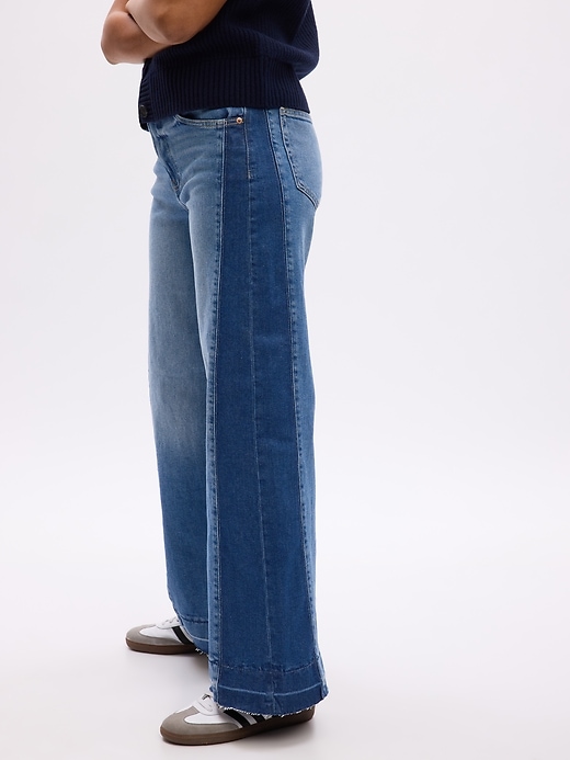 Image number 3 showing, High Rise Stride Wide-Leg Jeans