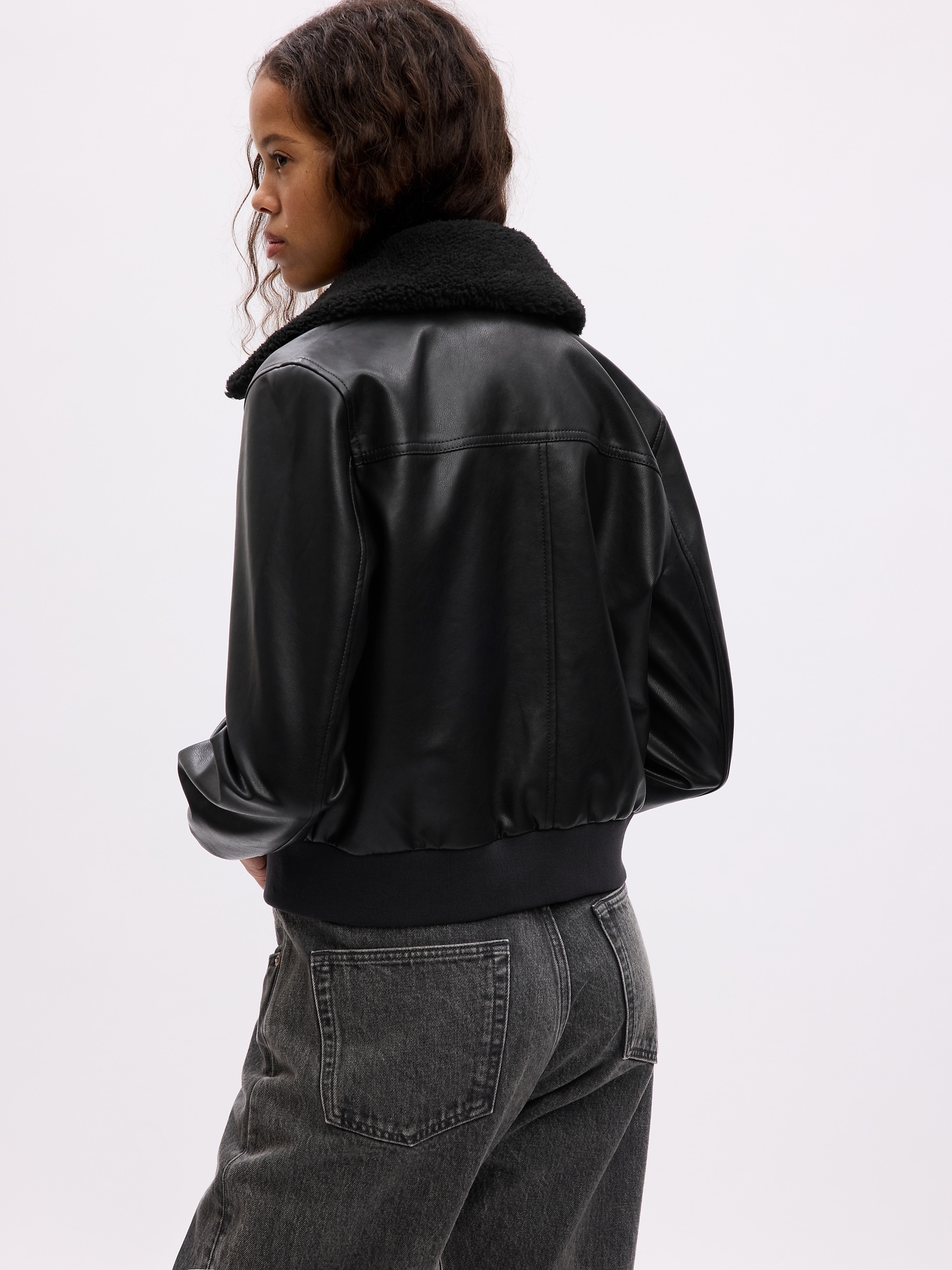 Vegan Leather Flight Jacket | Gap