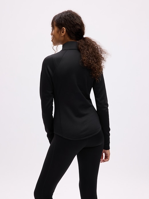 2 of 8 showing, with the color black of product GapFit Winterbrush Jacket