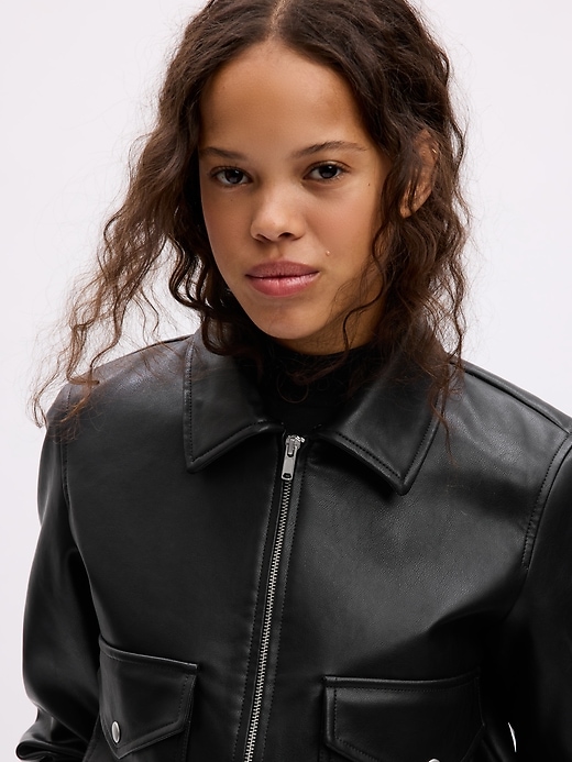 Vegan Leather Flight Jacket | Gap