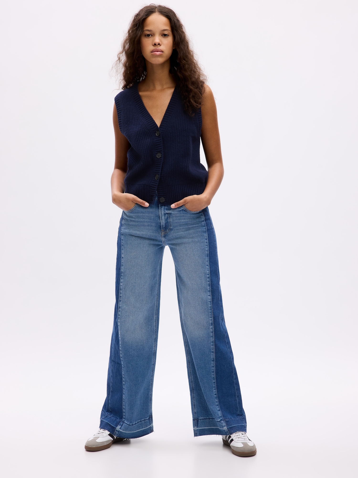 Gap High Rise Stride Wide-Leg Jeans