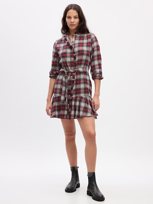 Image number 5 showing, Plaid Tiered Mini Dress