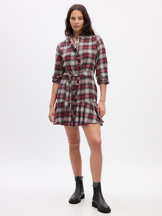 green emerald velvet dress Blue Green Plaid Dress - Gap main image 1