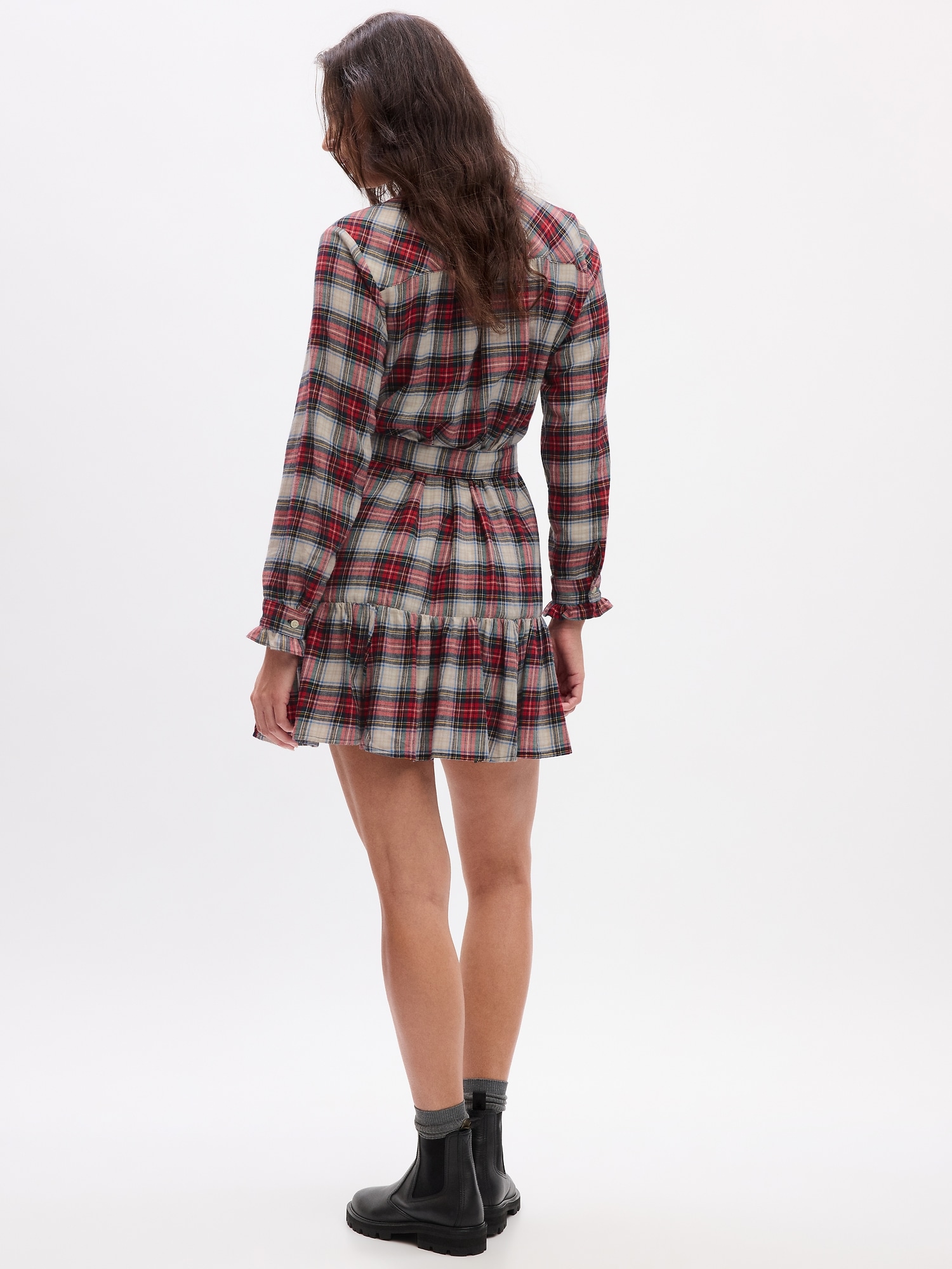 Plaid Tiered Mini Dress | Gap