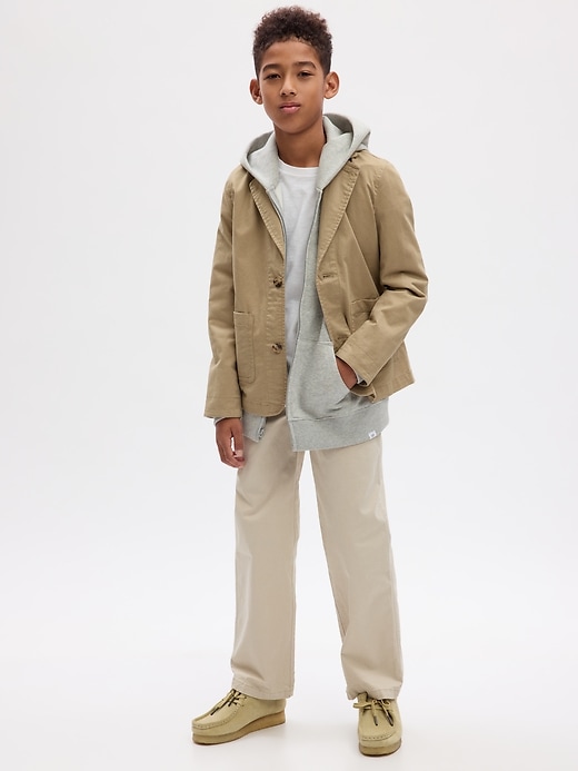 1 of 8 showing, with the color khaki of product Kids Khaki Blazer
