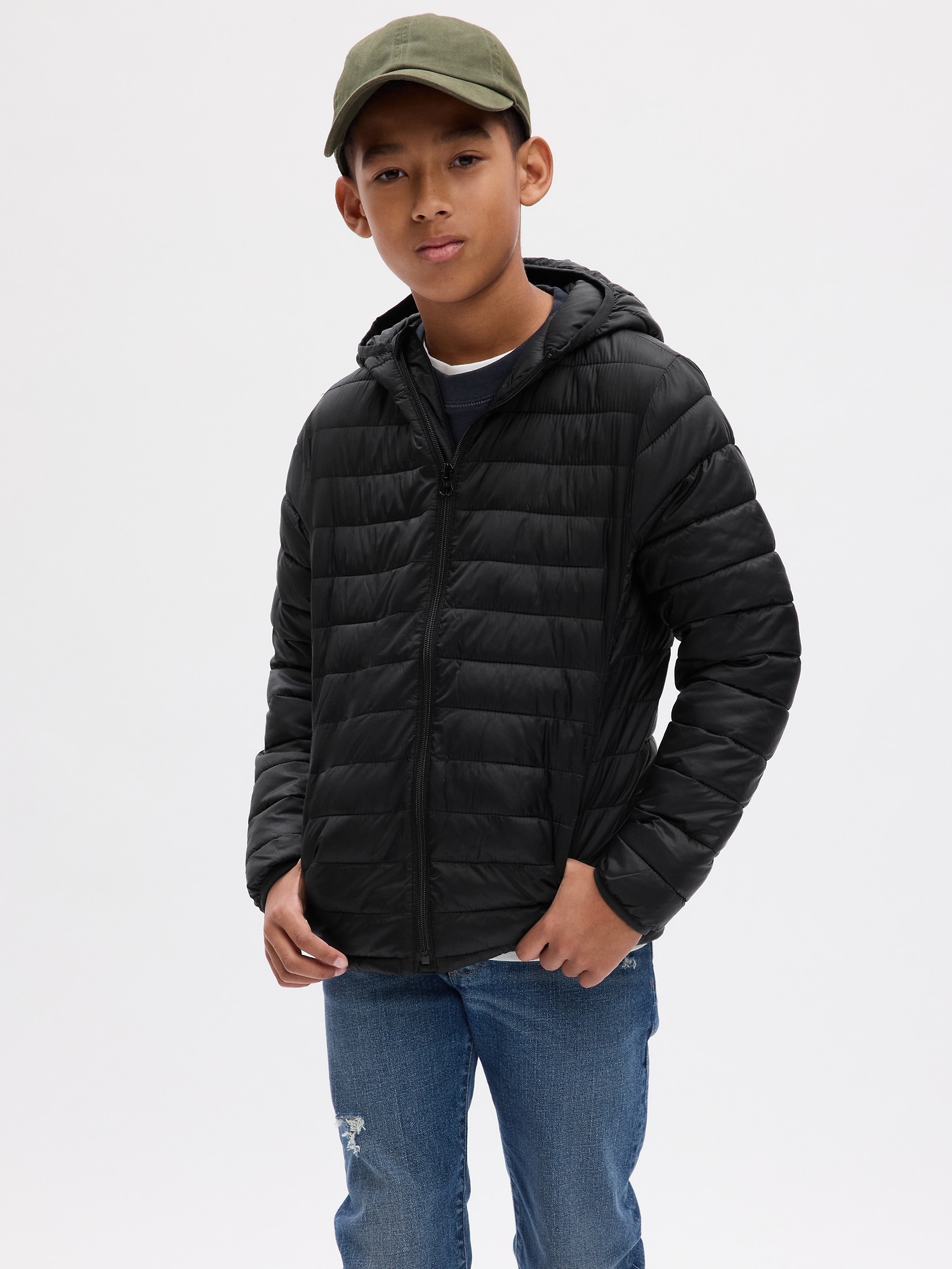 Kids Recycled Lightweight Puffer Jacket | Gap