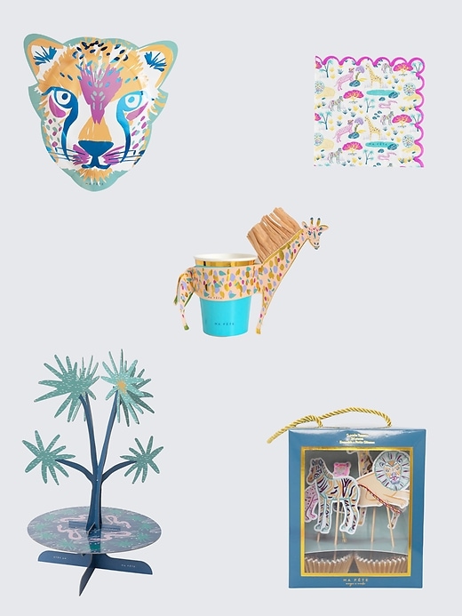Image number 2 showing, Ma Fete Safari Cheetah Table Mini Party Kit