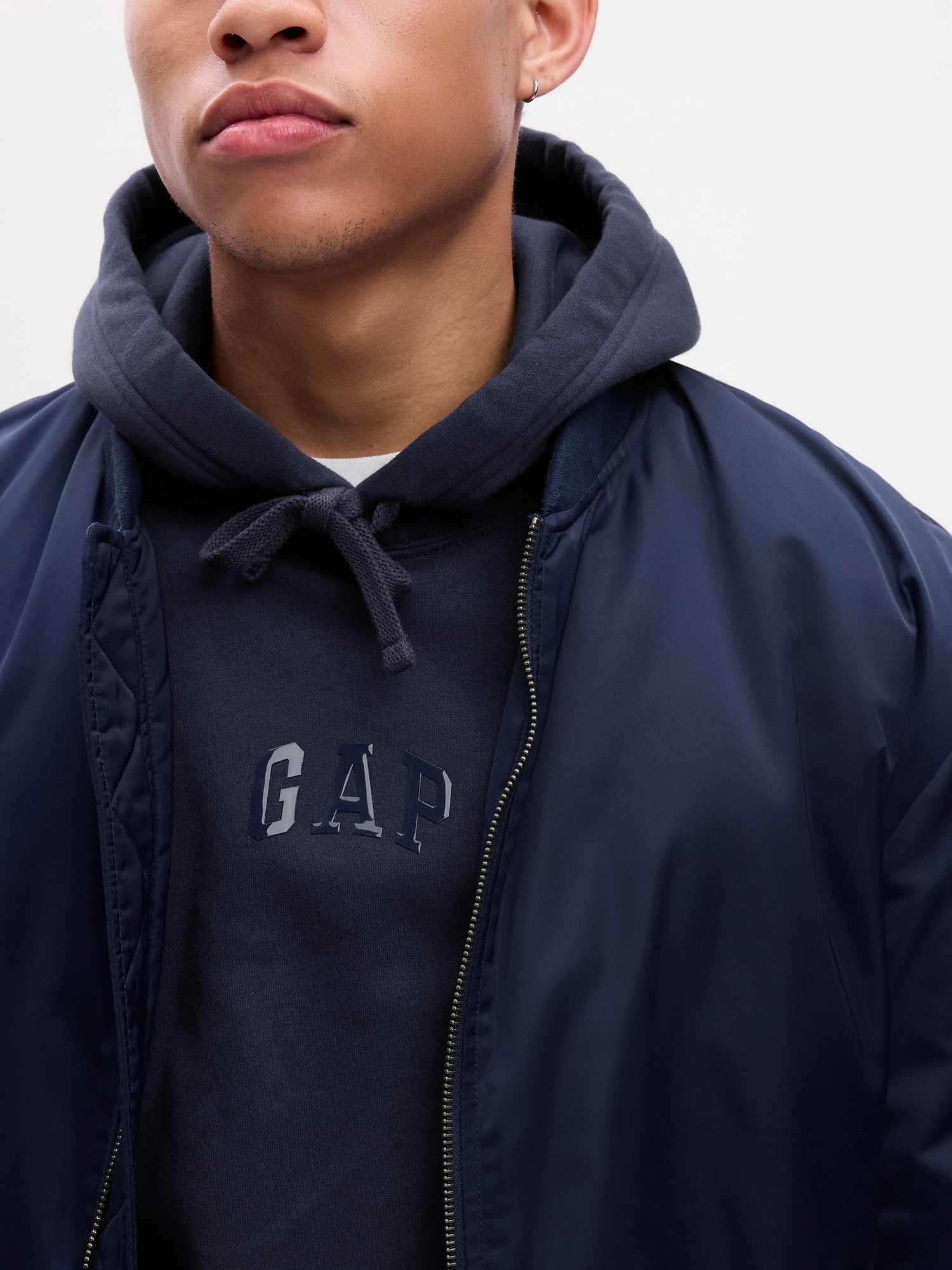 Gap x DAP Denim Logo Hoodie Dark Indigo